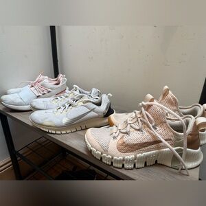 3 pairs womens size 7 sneaker bundle